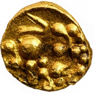 Rare Gold Fanam Coin of Vikramaditya VI of Chalukyas of Kalyani.