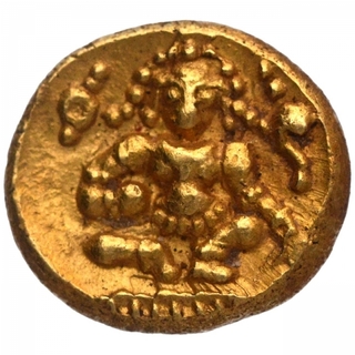 Gold Half Varaha Coin of Krishnadevaraya of Vijayanagara Empire.