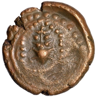 Copper Kasu coin of Madurai Nayaks.