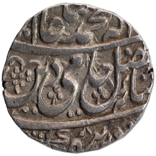 Silver One Rupee Coin of Asafabad Mint of Awadh State.