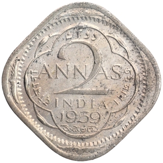 Copper Nickel Two Annas Coin of King George VI of Bombay Mint of 1939.