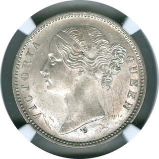 Silver One Rupee Coin of Victoria Queen of Bombay and Calcutta Mint of 1840.