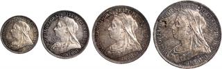 Silver Coins of Victoria Maundy Coinage of United Kingdom.