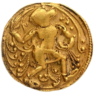 Gold Hanuman Token of South India.