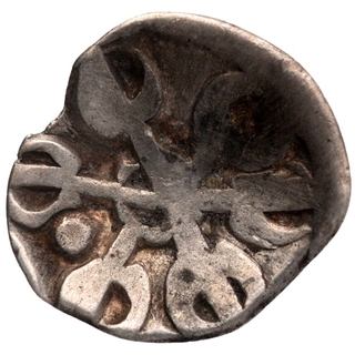 Punch Marked Silver One Eighth Shatamana Coin of Gandhara Janapada.