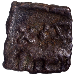 Copper Square Coin of Ujjaini Region.