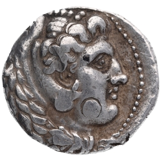 Silver Tetradrachma Coin of Alexander I of Macedoian Kingdom of Indo Greeks.