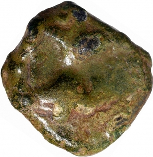 Copper Square Coin of Bhumaka of Westren Kshatrapas.