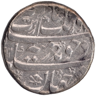 Silver One Rupee Coin of Aurangzeb Alamgir of Surat Mint.