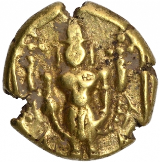 Gold Varaha Coin of Venkatapathiraya III of Aravidu Dynasty of Vijayanagara Kingdom.