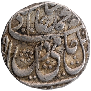 Silver One Rupee Coin of Asafabad Mint of Awadh State.