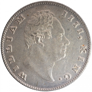 Silver One Rupee Coin of King William IIII of Bombay Mint of 1835.