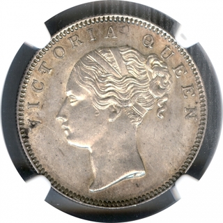 Silver One Rupee Coin of Victoria Queen Madras Mint of 1840.