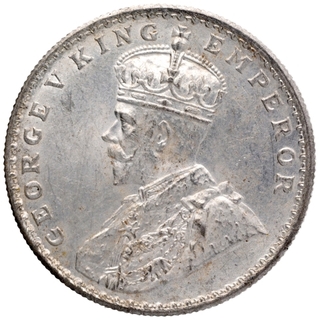 Silver One Rupee coin of King George V of Bombay Mint of 1916.