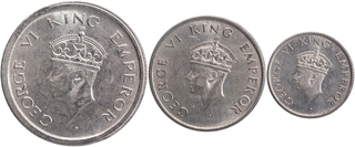 Copper Nickel Coins of King George VI of Bombay Mint of 1947.