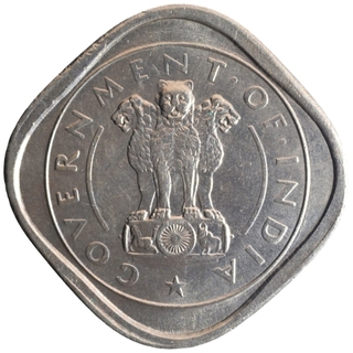 Cupro Nickel Two Annas Coin of Bombay Mint of Republic India of 1950.