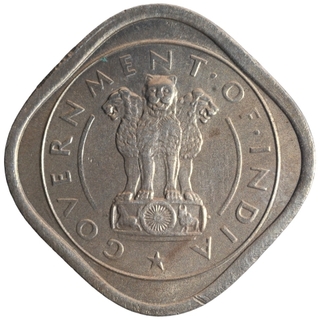 Cupro Nickel Two Annas Coin of Bombay Mint of Republic India of 1954.