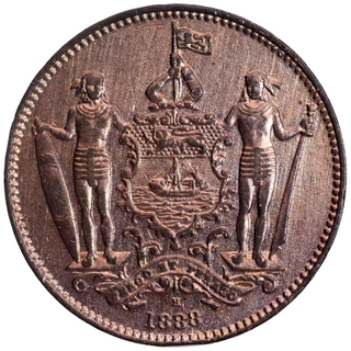 Bronze One Cent Coin of British North Borneo.