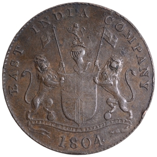 Copper Four Keping Coin of Netherland East Indies of Sumatra.