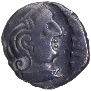 Error Silver Drachma Lakhi Coin of Rudrasena II of Western Kshatrapas.