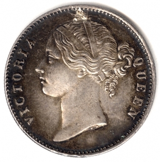 Error Silver One Rupee Coin of Victoria Queen of 1840.