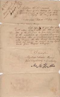 Autograph of Mirza Muhammad Hamid 'Ali, Wali Ahad Bahadur of Wajid Ali Khan of Awadh