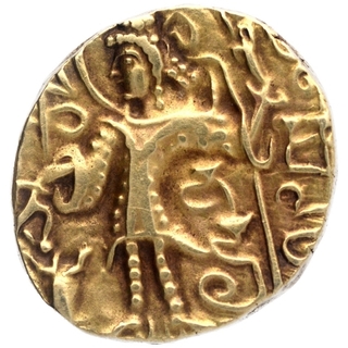 Gold Dinar Coin of Kipanada of Later Kushan Dynasty of Ardoksho type.