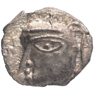 Silver Drachma Coin of Harshavardhana of Pushyabhuti Dynasty of Post Guptas.