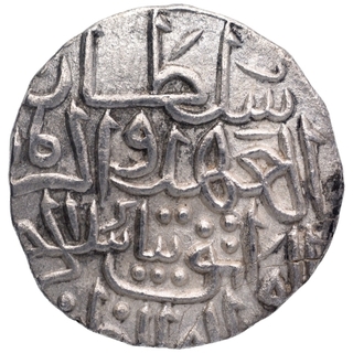 Silver Tanka Coin of Taj ud din Firuz Shah of Hadrat Ahsanabad Mint of Bahamani Sultanate.