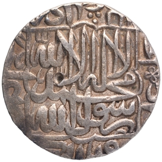 Silver One Rupee Coin of Akbar of Agar Dar ul mulk Mint.