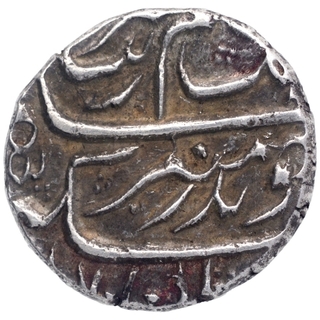 Silver Half Rupee Coin of Aurangzeb Alamgir of Surat Bandar-i-Mubarak Mint.