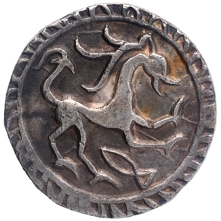 Silver Tanka Coin of Dhanya Manikya of Tripura Kingdom.