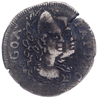 Silver Pardao Coin of Maria I and Pedro III of Goa of Indo Portuguese.