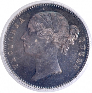 Silver Half Rupee Coin of Victoria Queen of 1849.