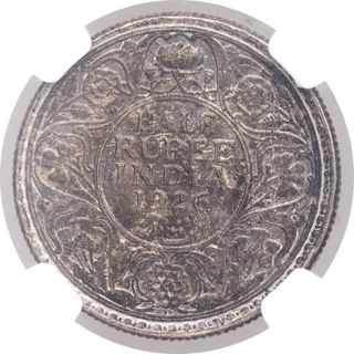 Silver Half Rupee Coin of King George V of Bombay MInt of 1926.