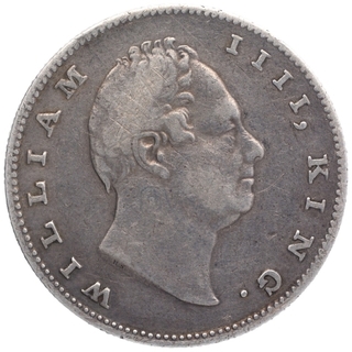 Silver One Rupee Coin of King William IIII of Calcutta Mint of 1835.