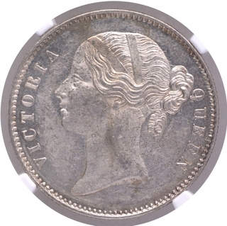 Silver One Rupee Coin of Victoria Queen of Bombay and Calcutta Mint of 1840.