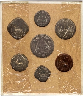 Proof Set of Bombay Mint of 1954.