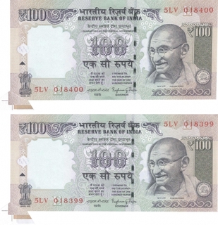 Error One Hundred Rupees Notes Signed By Raghuram G Rajan.