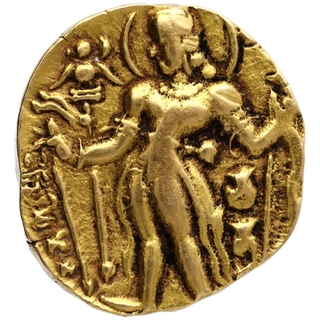 Gold Dinar Coin of Chandragupta II of Gupta Dynasty of Archer type.