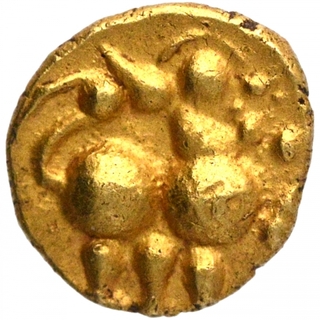 Gold Fanam Coin of Chalukyas of Kalyani.