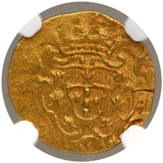 Gold Twelve Xerafins Coin of Maria I of Goa of Indo Portuguese.