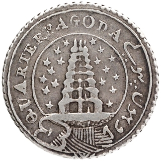 Silver Quarter Pagoda Coin of Madras Presidency.