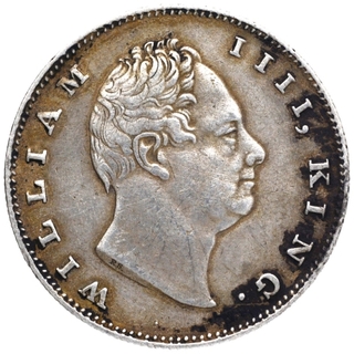 Silver One Rupee Coin of King William IIII of Calcutta Mint of 1835.