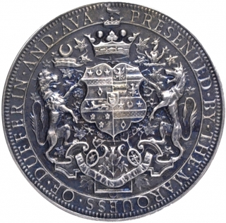 Silver Dufferins Viceroy Presentation Medal of British India of 1895.