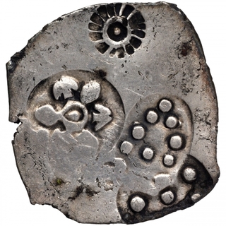 Punch Marked Silver Vimshatika  Coin of Magadha Janapada of Archaic Period.