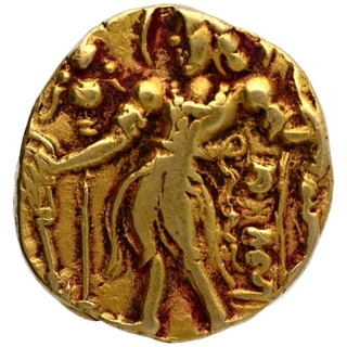 Gold Dinar Coin of Chandragupta II of Gupta Dynasty of Archer type.