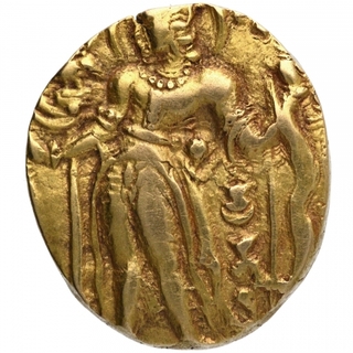 Gold Dinar Coin of Chandragupta II of Gupta Dynasty of Archer type.