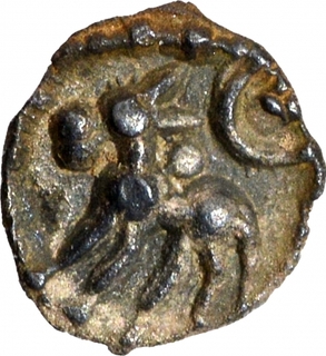 Silver One Eighth Tara Coin of Devaraya I of Vijayanagara Empire.