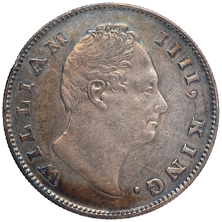 Silver One Rupee Coin of King William IIII of Calcutta Mint of 1835.